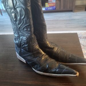 Mens Wild west boots genuine eel leather size 6.5 cowboy boots